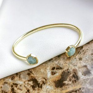 Kendra Scott | Gold Davie Teal Amazonite Cuff Bracelet